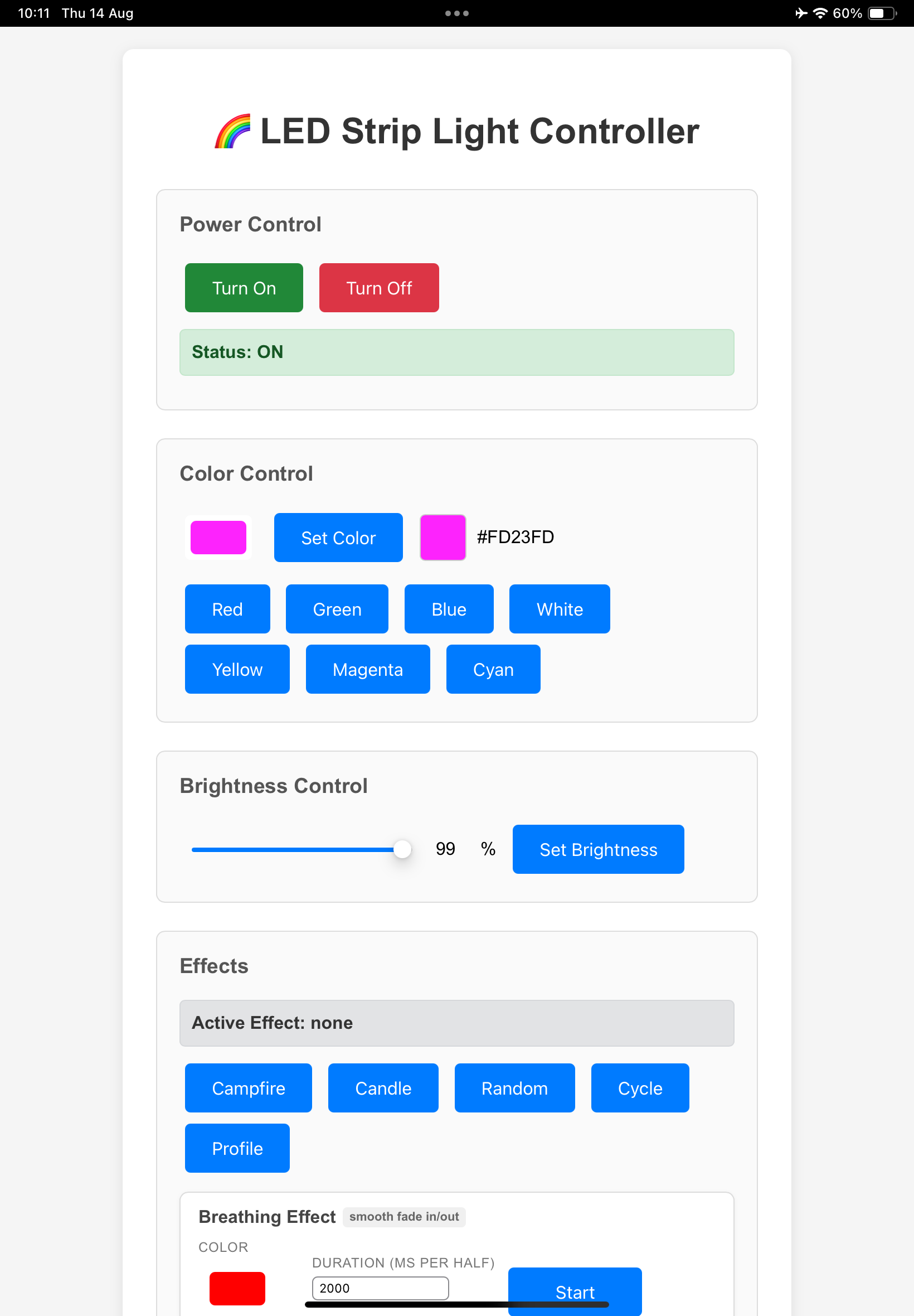 Web interface